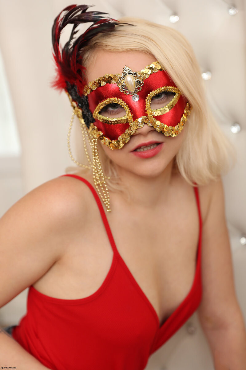 Blonde Teases With Mask And Toy On White Chair 01 800 1200